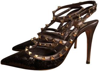 black glitter heels uk