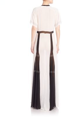 Burberry Two-Tone Silk Crepe Gown