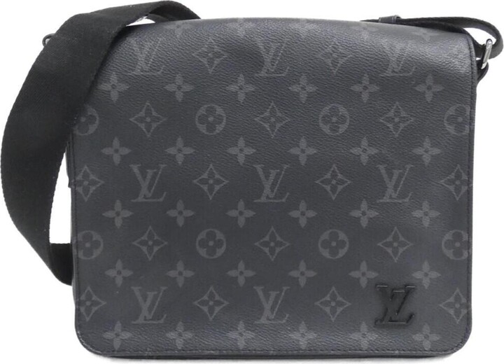 Louis Vuitton Monogram Eclipse Black Coated Canvas Shoulder Bag PreOwned