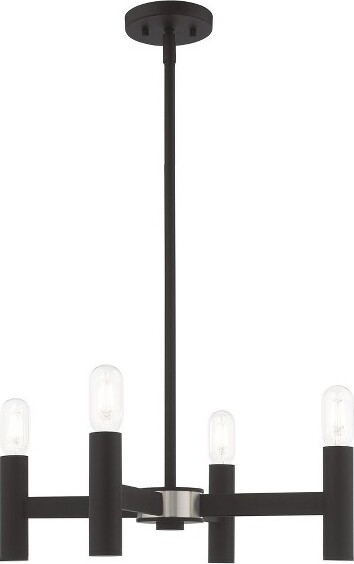Livex Lighting LivexLightingCopenhagen4-LightChandelierinBlack