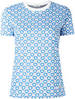 Miu Miu - t-shirt à motif de coeur - women - coton - S