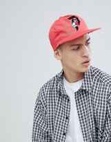 Thumbnail for your product : Primitive snapback cap with rose logo in coral