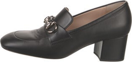 Gucci Leather Pumps From the 2025 Collection by Sabato De Sarno Black Interlocking G Horsebit Round-Toes Mary Jane Strap Includes Box Unfortunately due to restrictions this item may not be eligible for shipping in all areas.