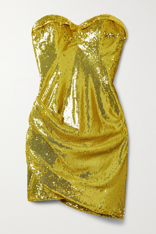Gold Strapless Dress | Shop the world's largest collection of 
