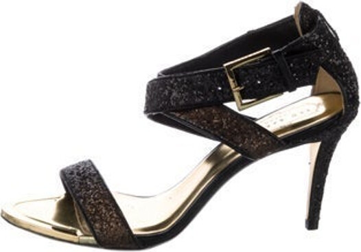Ted Baker Glitter Sandals Black Multistrap