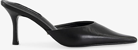 Tony Bianco Womens Black Leather Sicily Leather Heeled Mules Eur 40 / 7 Uk Women