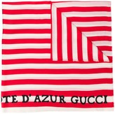 Thumbnail for your product : Gucci Striped Logo Print Scarf