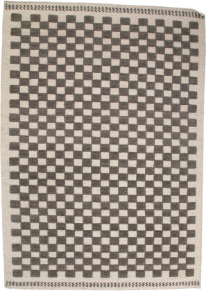 TJMAXX 6X9 Wool Blend Hand Knotted Willow Checkered Area Rug, Cotton/Wool