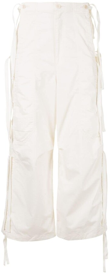 mens white cargo pants