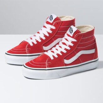 high top all red vans