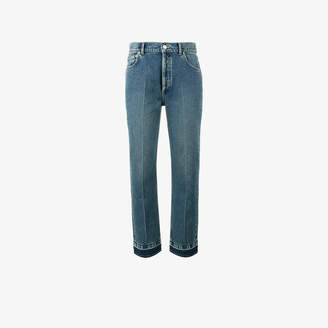 Balenciaga Blue Genuine mid rise cropped jeans