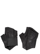 Thumbnail for your product : Julius Lambskin Nubuck Fingerless Gloves