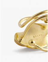 Thumbnail for your product : Rokus Fula 22ct yellow gold-plated brass ring