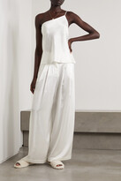 Thumbnail for your product : Maison Essentiele Olivia Pleated Silk-satin Wide-leg Pants