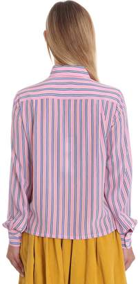 Marc Jacobs Sofia Loves Shirt In Rose-pink Silk
