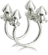 Thumbnail for your product : Bernard Delettrez Four Studs Silver Ring