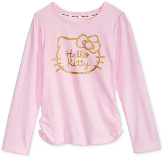 Hello Kitty Glitter Graphic-Print Shirt, Little Girls