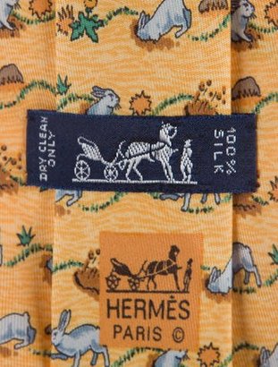 Hermes Silk Twill Tie