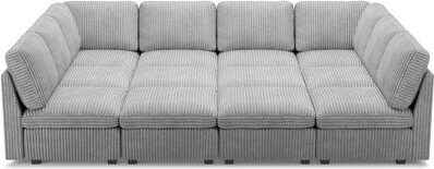 Latitude Run Hutcheson Oversized 131.4'' Wide King Sleeper Sofa Bed Convertible Livingroom Sectional Sofa Storage Couch With Removable Cushion
