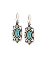 Thumbnail for your product : Armenta Old World Emerald Triplet Drop Earrings with Diamonds
