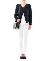 Thumbnail for your product : Rebecca Taylor Leather trim boucle jacket