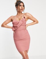 Thumbnail for your product : Vesper cami strap mini dress with low back in dusty pink
