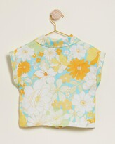 Thumbnail for your product : AERE Mini Girl's Yellow Shirts & Blouses - Linen Resort Shirt - Kids-Teens