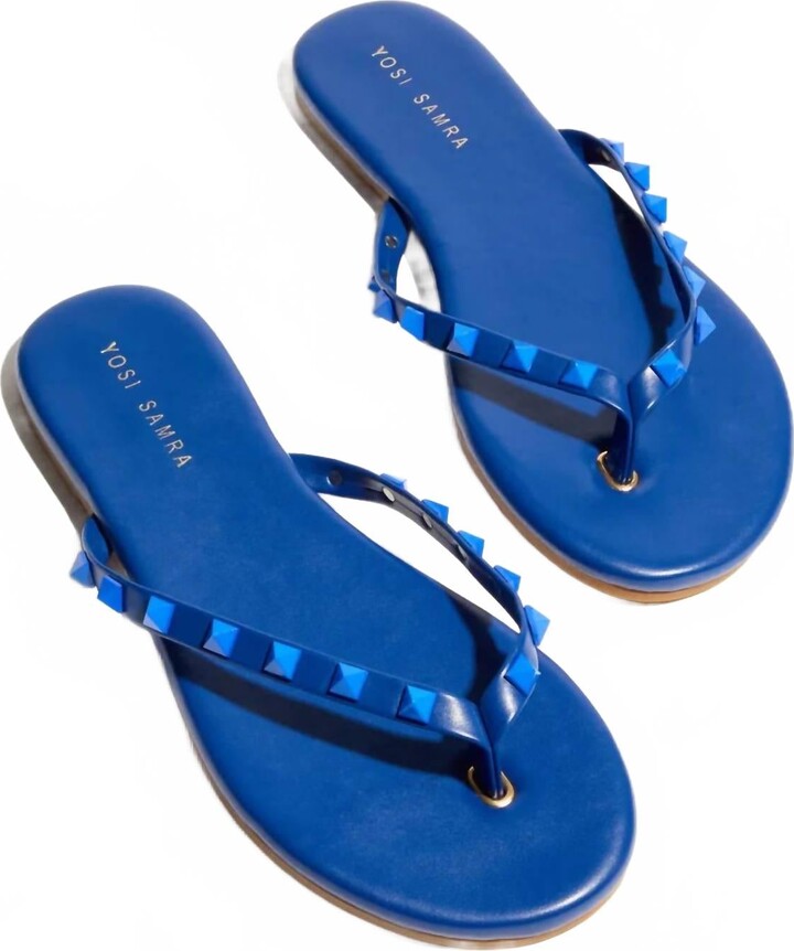 Yosi Samra Women's Rivington Stud Flip Flop Sandals In Cobalt