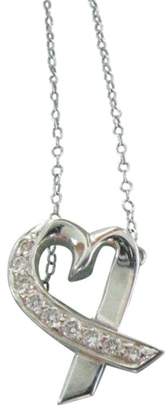 Tiffany & Co. Paloma Picasso 18K White Gold & 0.15ct Diamond Heart Necklace