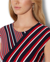 Thumbnail for your product : Lauren Ralph Lauren Cap-Sleeve Striped Jersey Dress