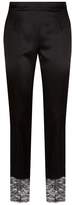 Thumbnail for your product : Lanvin Cropped Lace Trim Trousers