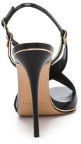 Thumbnail for your product : Casadei Crossover Peep Toe Sandals