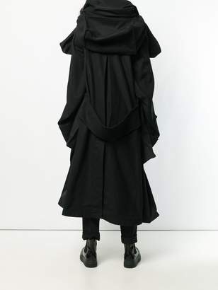 Yohji Yamamoto ruffled neck coat