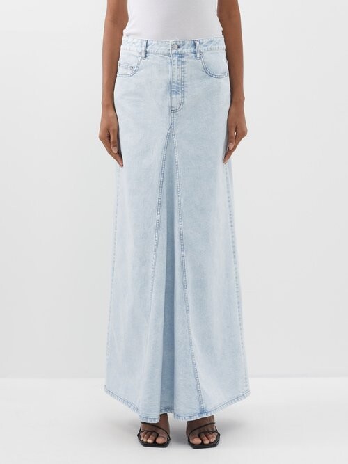 Light Blue Maxi Skirt | ShopStyle