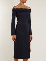 Thumbnail for your product : Galvan Aguafina Off The Shoulder Dress - Womens - Navy