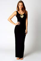 Thumbnail for your product : boohoo NEW Womens Petite Sandy Scoop Neck Maxi Dress in Viscose 5% Elastane