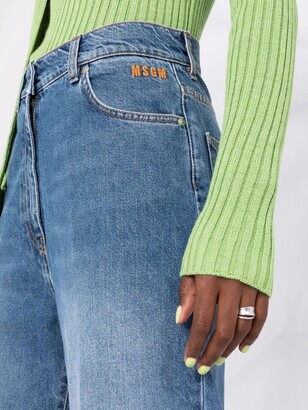 MSGM High-Rise Cropped Jeans
