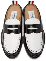 Thumbnail for your product : Thom Browne Black and White Cupsole Penny Loafers