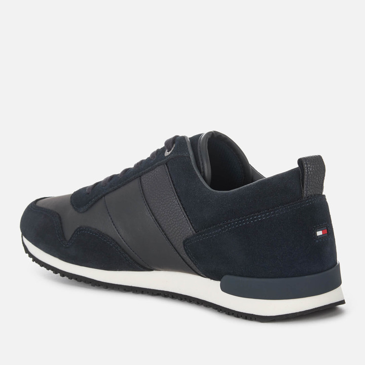 Tommy Hilfiger Men's Iconic Leather/Suede Mix Running Style Trainers -  ShopStyle