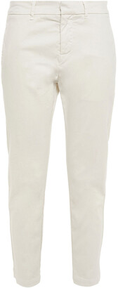 Nili Lotan Tel Aviv Cropped Cotton-blend Twill Slim-leg Pants