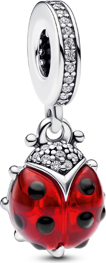 Pandora Mixed Stone Red Ladybird Dangle Charm