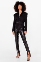 Thumbnail for your product : Nasty Gal Womens High Standards Power Shoulder Belted Blazer