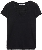 Thumbnail for your product : Frame Easy Scoop Slub Linen-jersey T-shirt