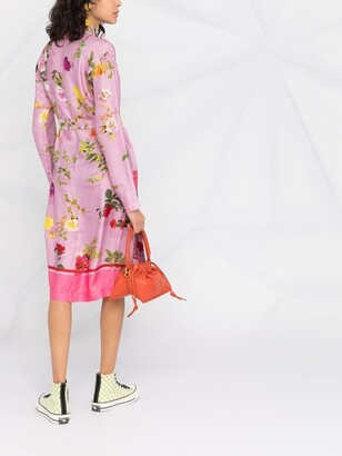 Semi-Couture Floral-Print Wrap Dress