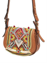 Thumbnail for your product : Roberto Cavalli Small Embroidered Leather Bag W/ Horns