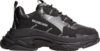 Balenciaga Men's Allover Logo Triple S Sneakers