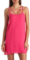 Thumbnail for your product : Charlotte Russe Strappy Caged Chiffon Shift Dress