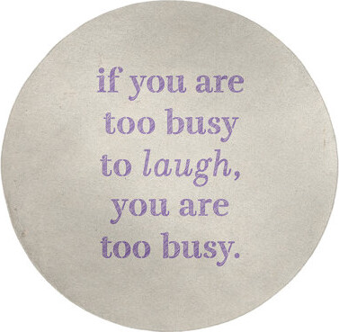 East Urban Home Handwritten Make Time For Laughter Quote Poly Chenille Rug