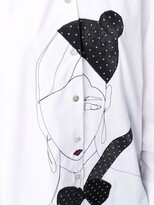 Thumbnail for your product : Antonio Marras Illustration-Style Print Cotton Shirt
