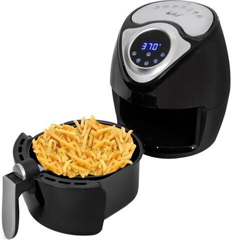 Deco Gear Deco Chef XL 3.7 QT Digital Air Fryer With 7 Smart Programs LCD Touch Screen Oil-Less Non-Stick Coated Countertop Healthy Kitchen Safe Frying Station